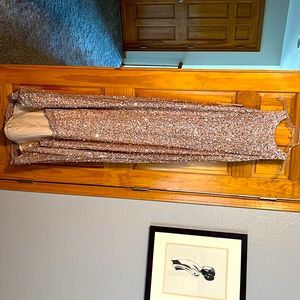 Adrianna Papell pale pink formal dress